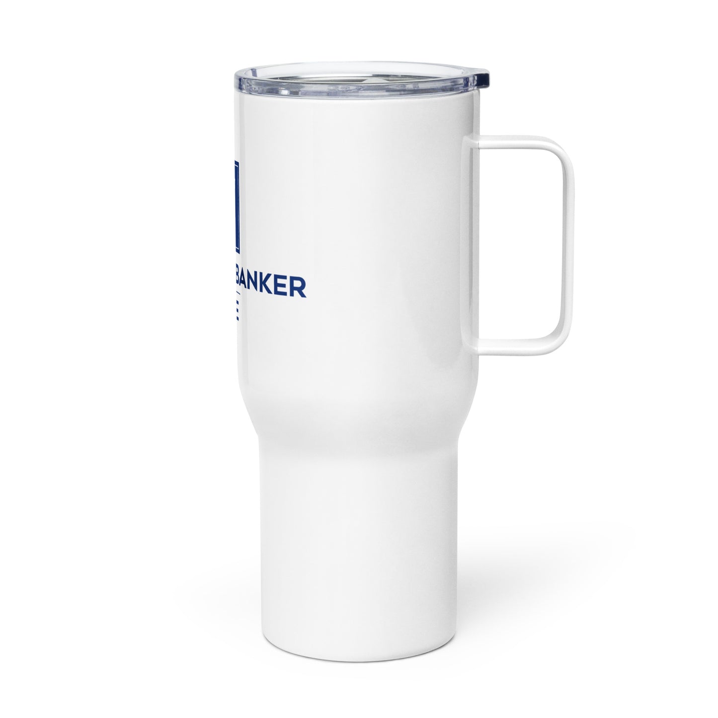 CBE Framed Logo Travel mug with a handle