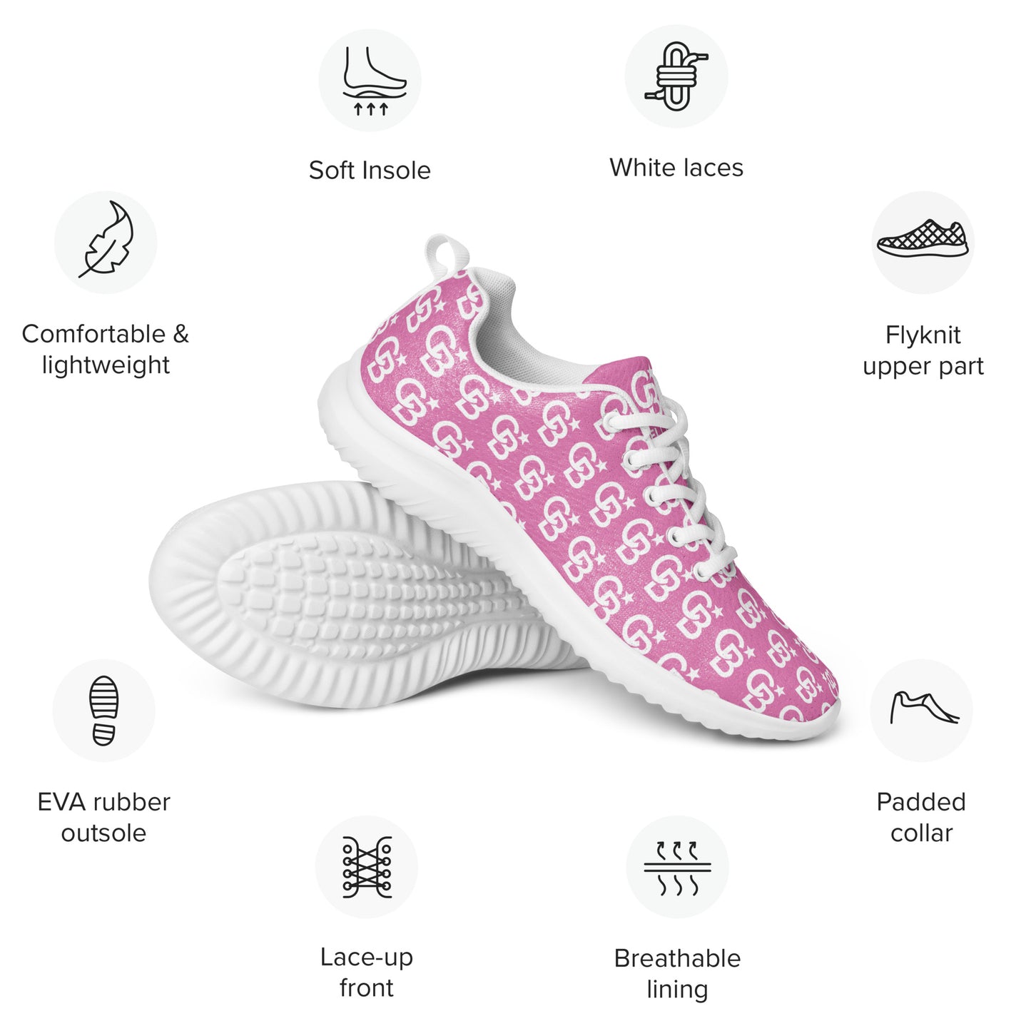 Pink CBE Monogram Logo Women’s athletic shoes