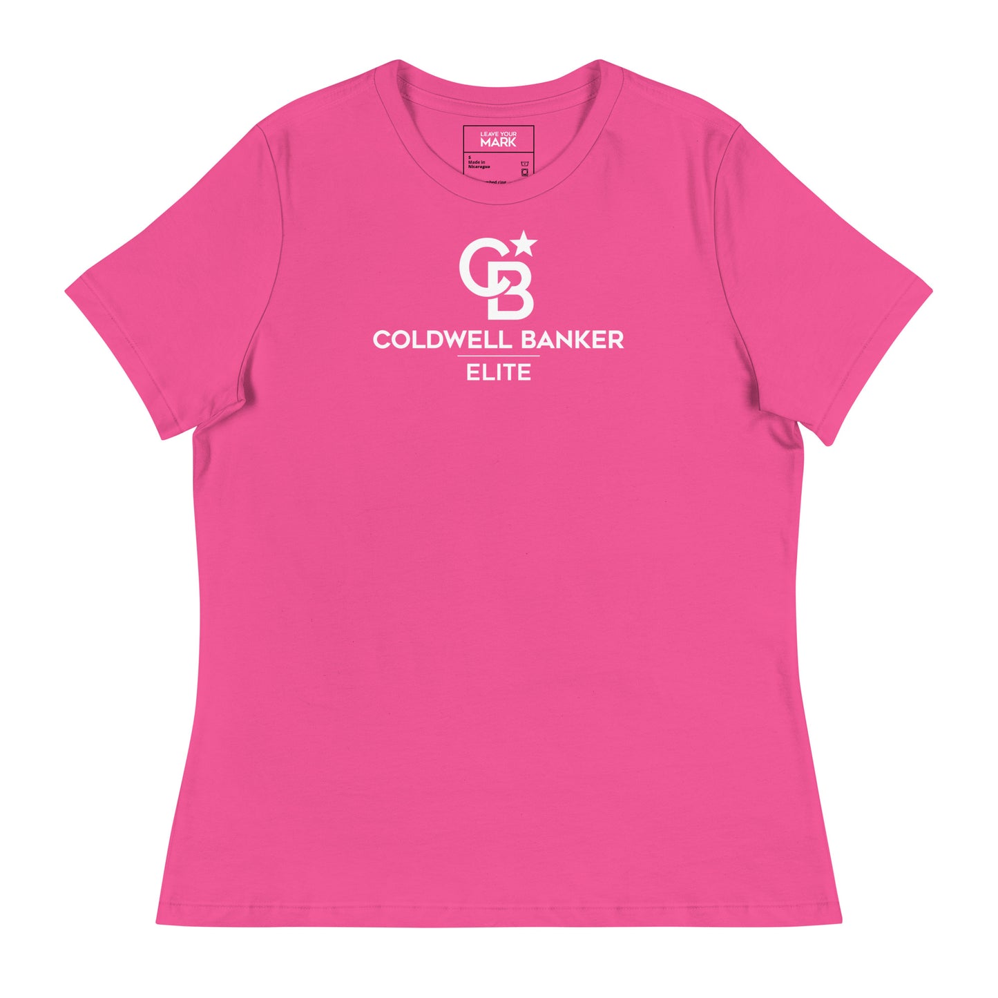 Pink CBE Monogram Logo Women's Relaxed T-Shirt