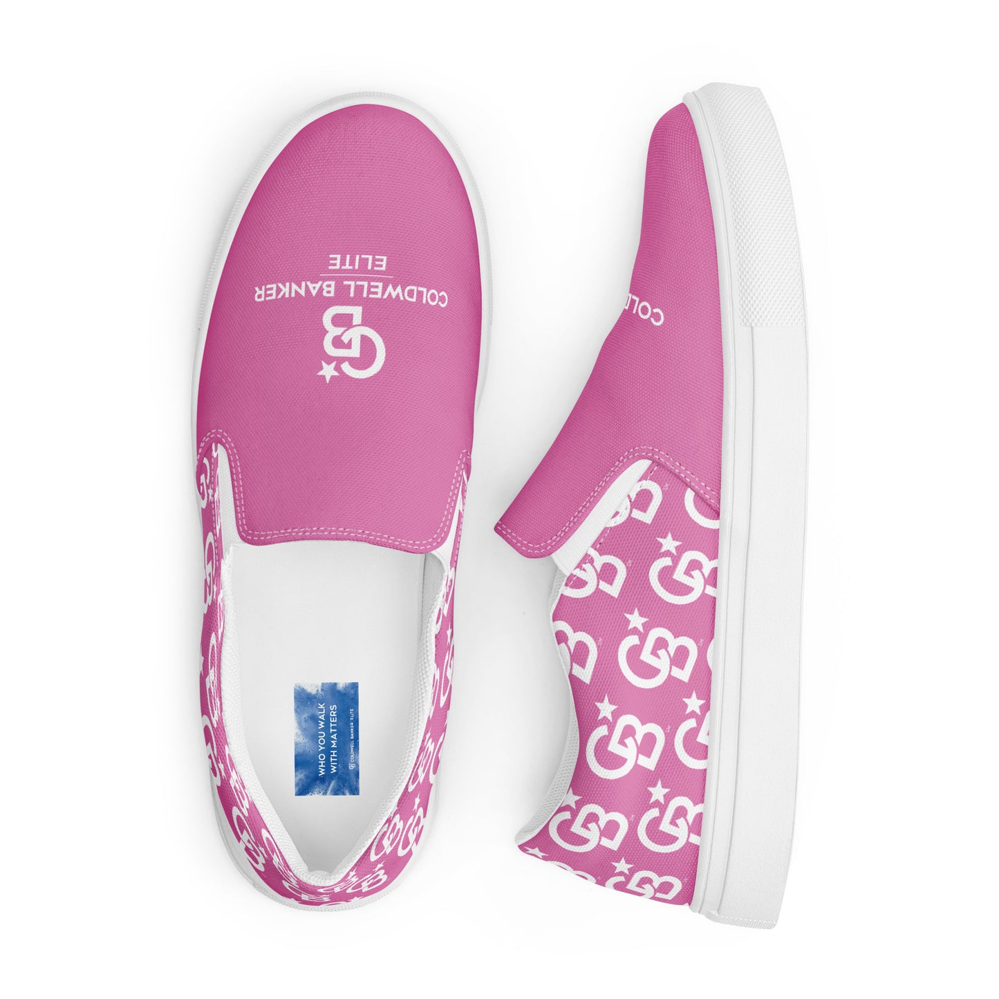 Pink CBE Monogram Women’s slip-on canvas shoes