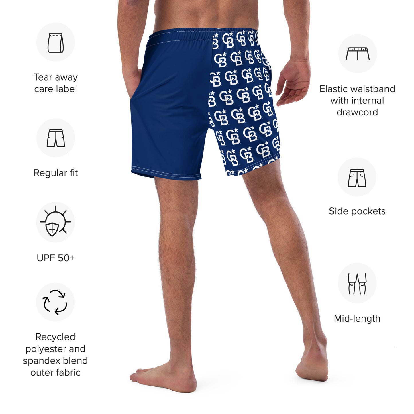 CBE Monogram Logo Men's swim trunks