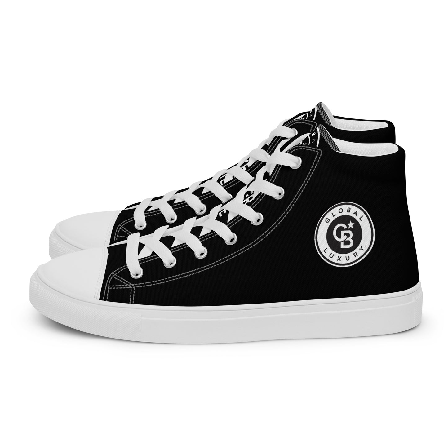 Global Luxury Men’s high top canvas shoes