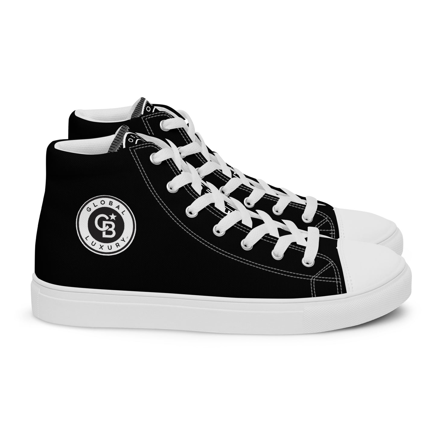 Global Luxury Men’s high top canvas shoes