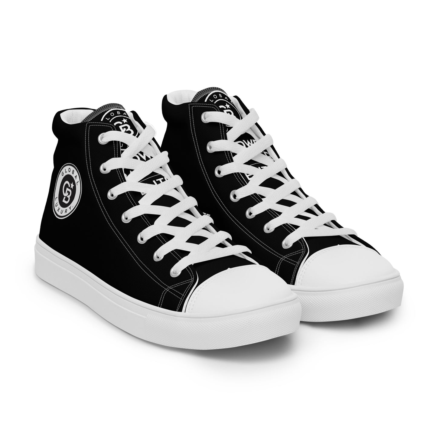 Global Luxury Men’s high top canvas shoes