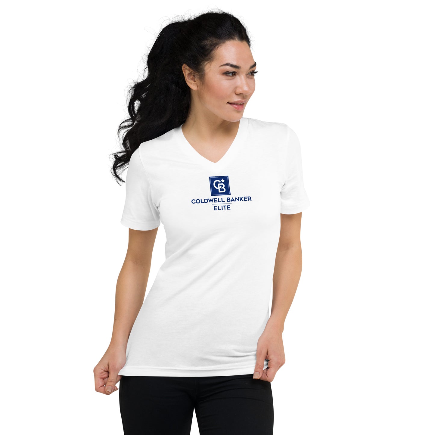 CBE Framed Logo Unisex Short Sleeve V-Neck T-Shirt - Regular Fit
