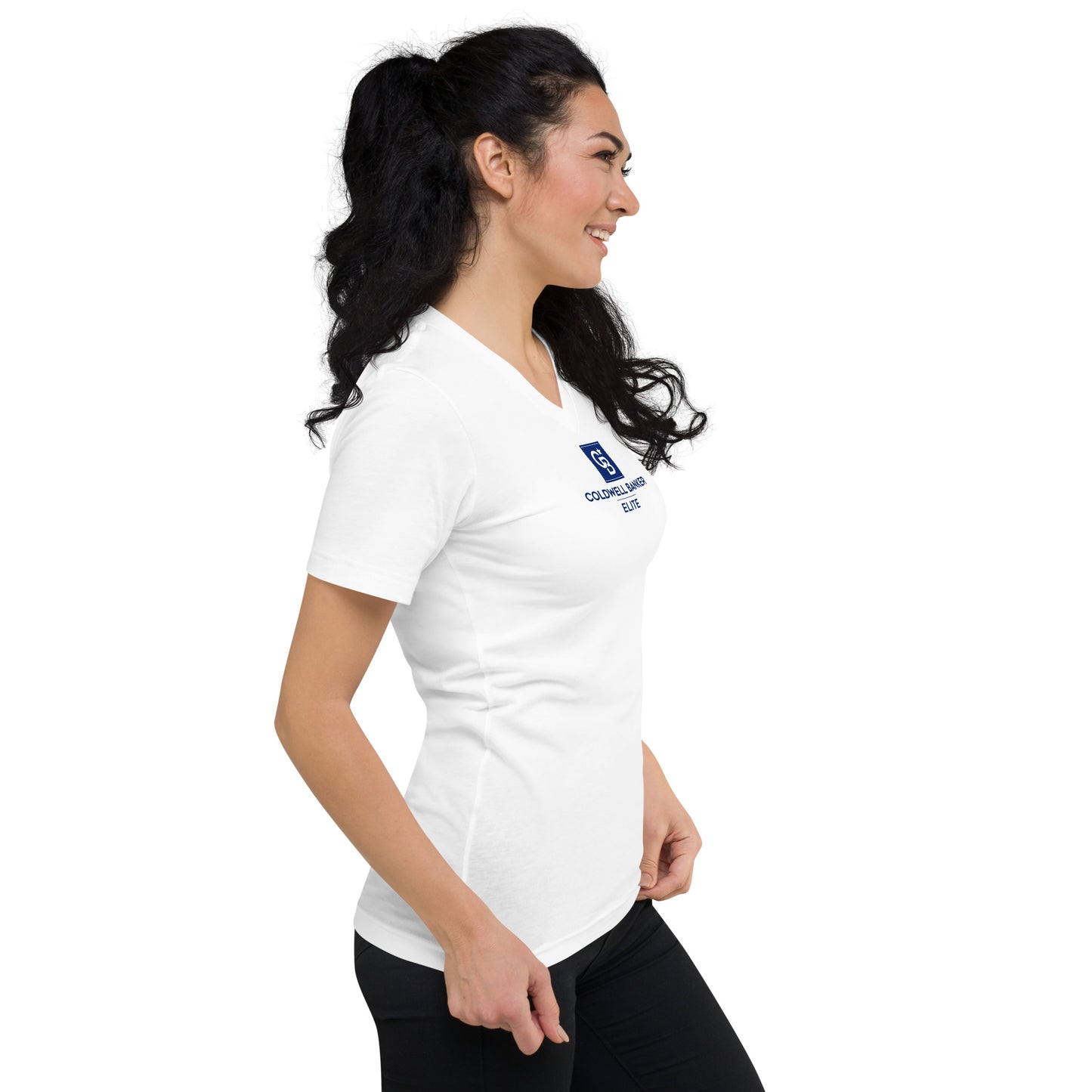 CBE Framed Logo Unisex Short Sleeve V-Neck T-Shirt - Regular Fit